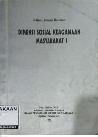 Image of Dimensi Sosial Keagamaan Masyarakat I