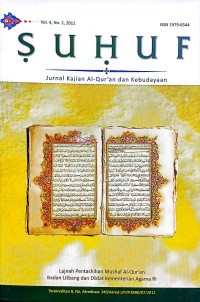 Image of Suhuf Jurnal Kajian Al-Qur'an dan Kebudayaan Volume 4 Nomor 2 2011